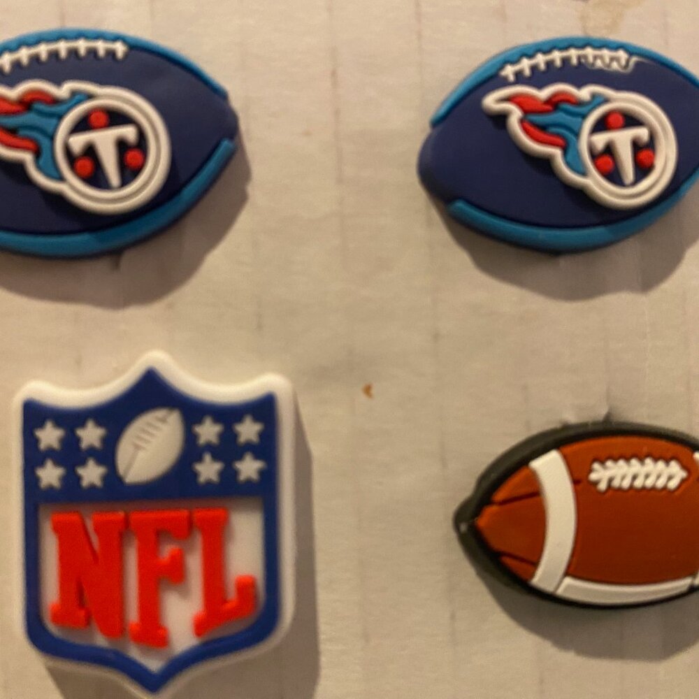 TENNESSEE TITANS NFL SET OF 4 SHOE CHARMS FOR CROCS